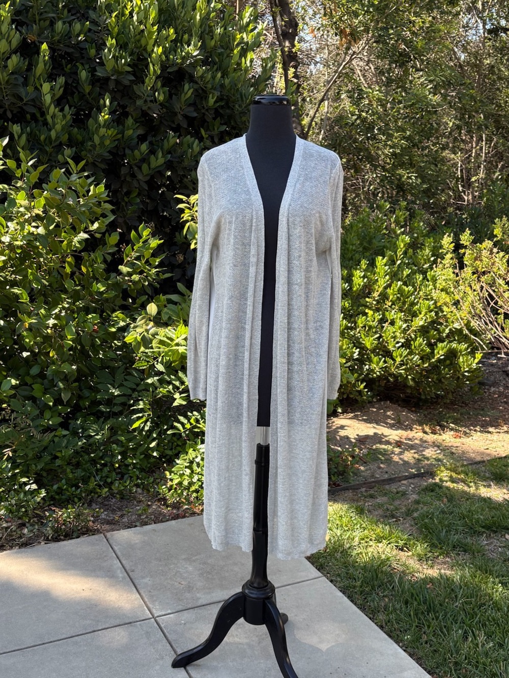 Zero Degrees Celsius mixed media open front long cardigan - size M